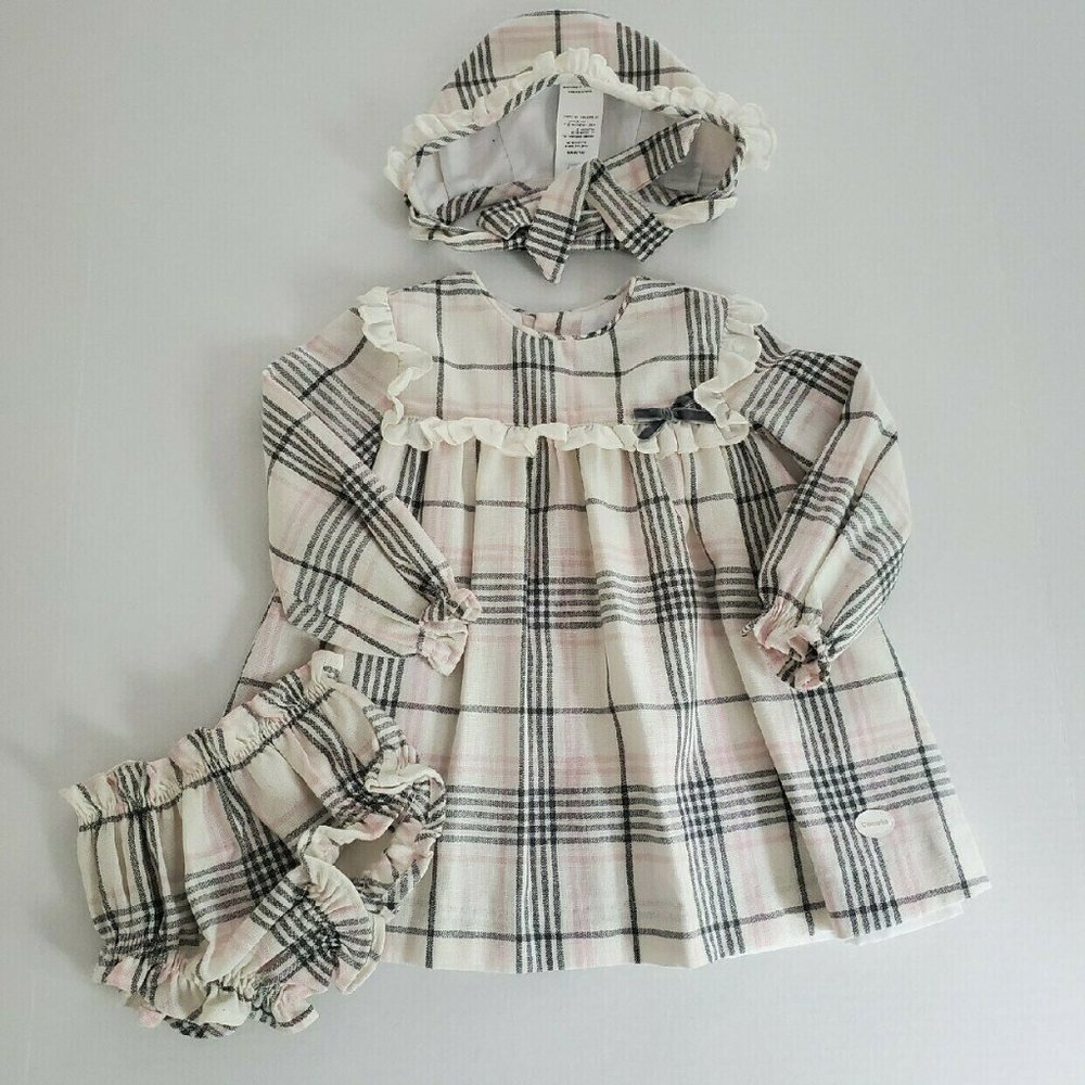 Cocote Dress, Diaper Cover & Bonnet